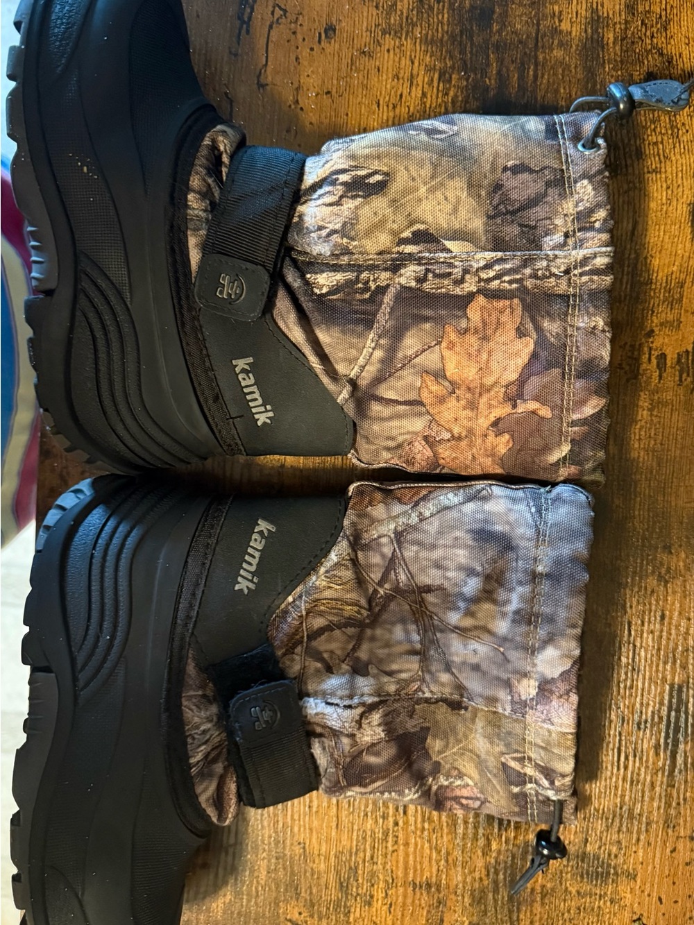 Kamik Black and Camo Insulated Winter Boots